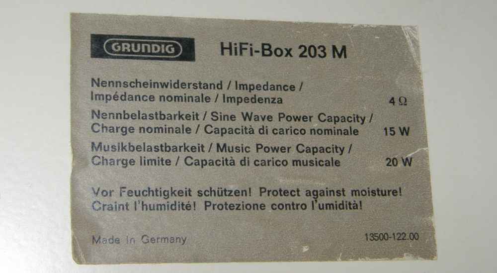 GRUNDIG HiFi-Box 203 M